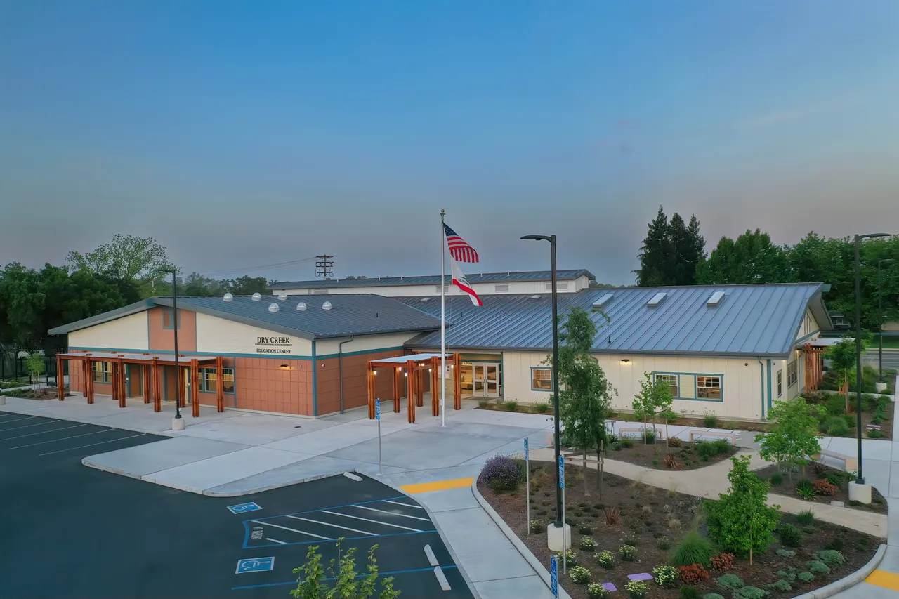 Aerial view of Dry Creek School, Roseville / Antelope, CA | drone photograph by Ed Asmus