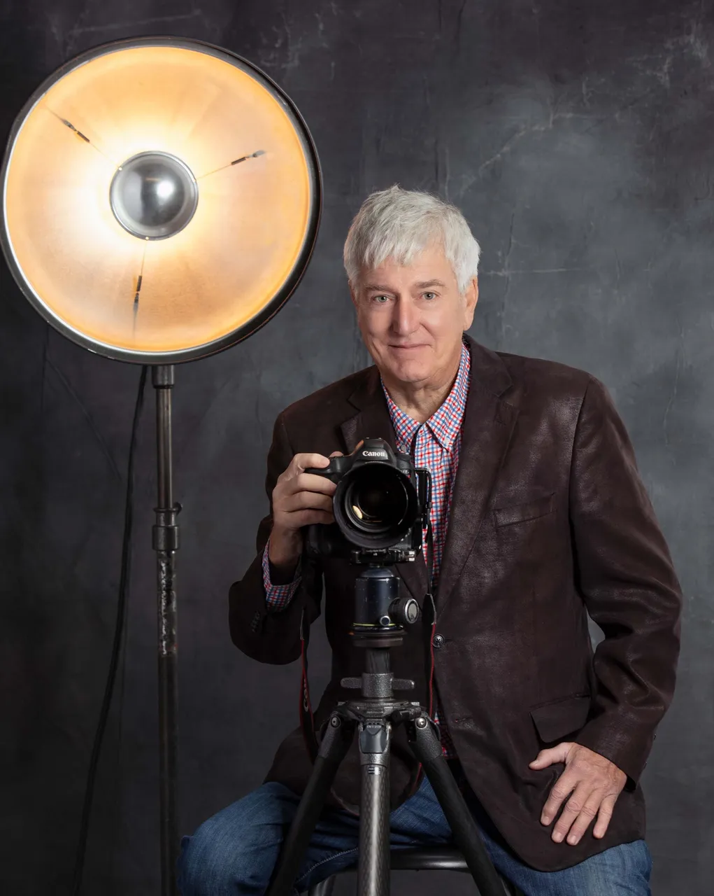 Ed Asmus, architectural photographer, in his Sacramento studio